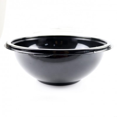 takeaway packing for vegetable salad plastic round bowl with dome lid disposable food container