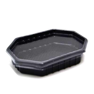 Factory price disposable hexagon plastic packing sauces cake containers with lid